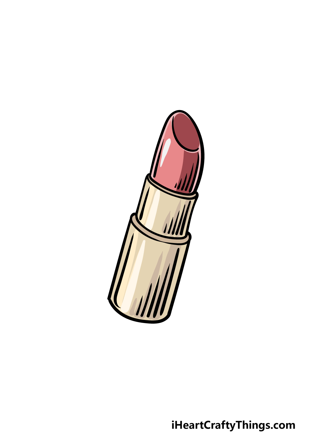 how to draw a lipstick step 6
