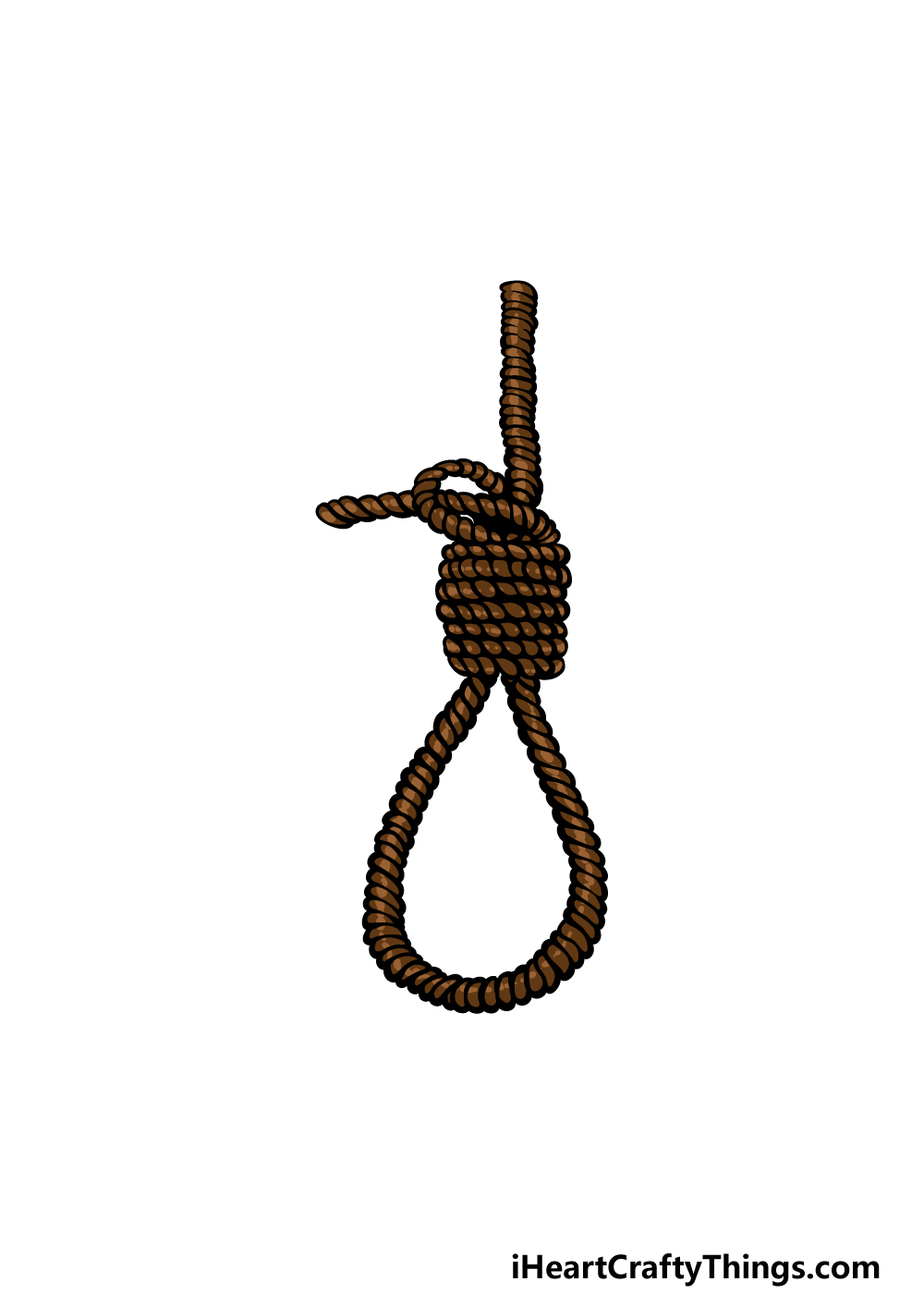 how to draw a noose step 6