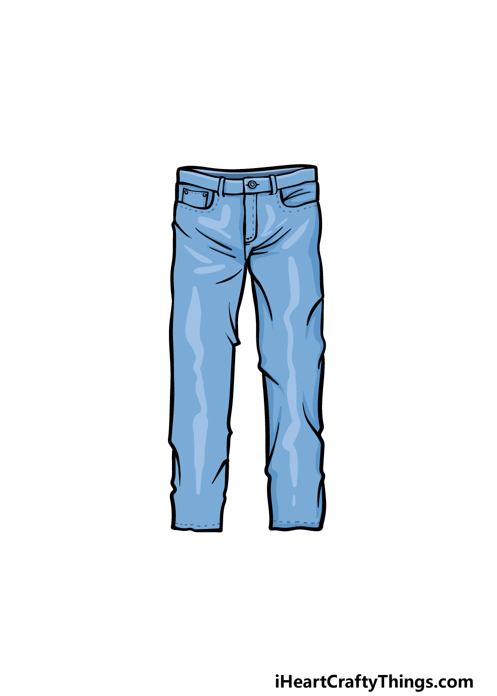 how to draw pants step 6