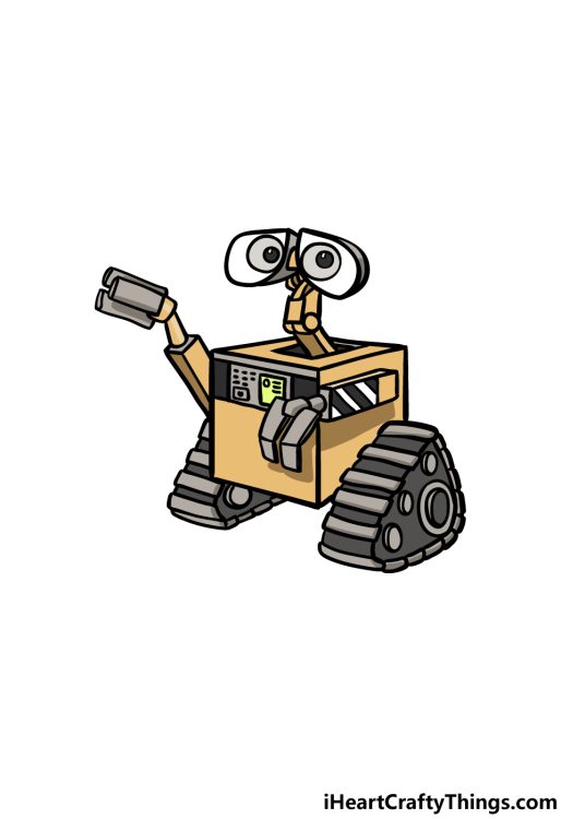 Wall-E Drawing - How To Draw Wall-E Step By Step