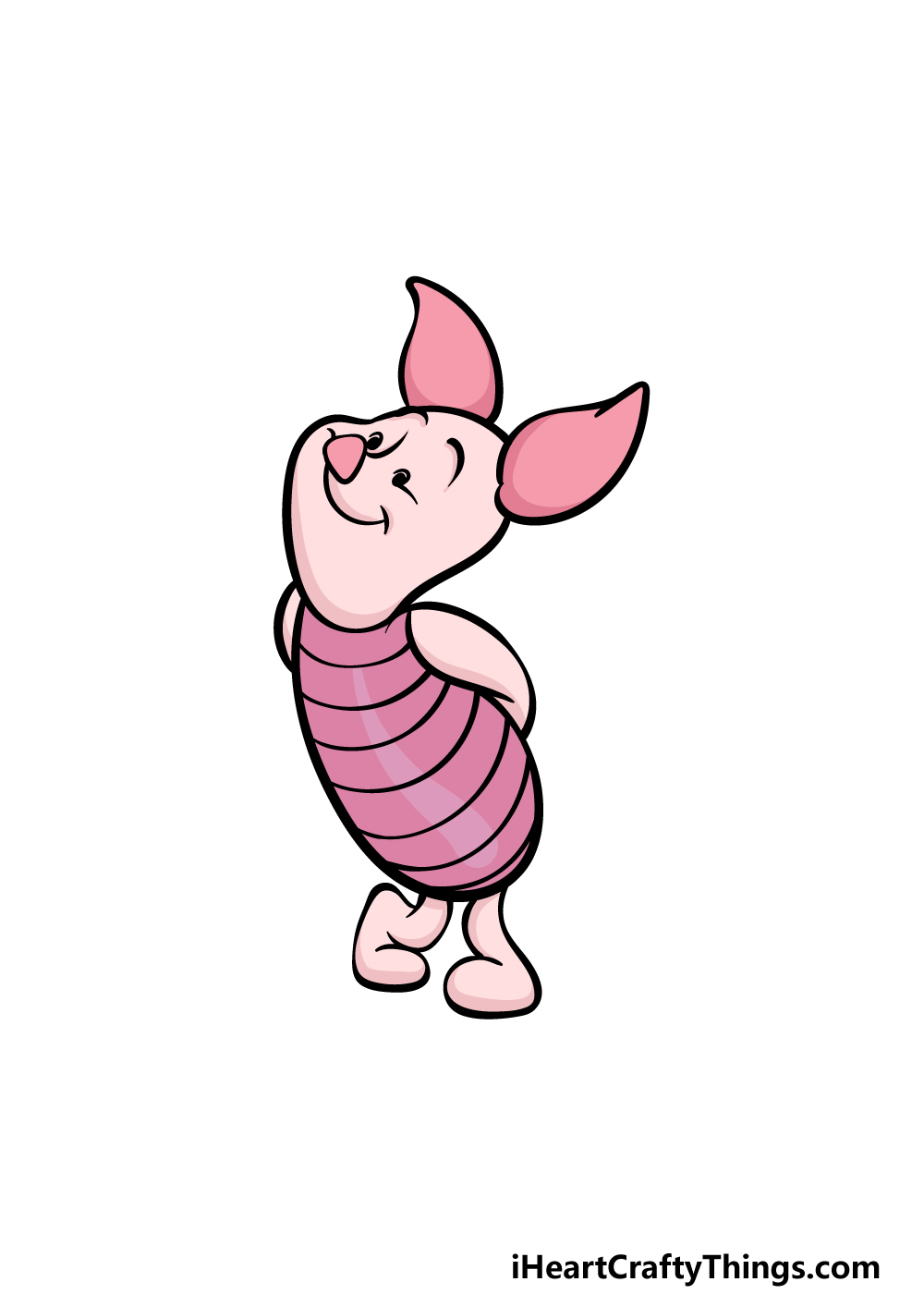 how to draw Piglet step 6
