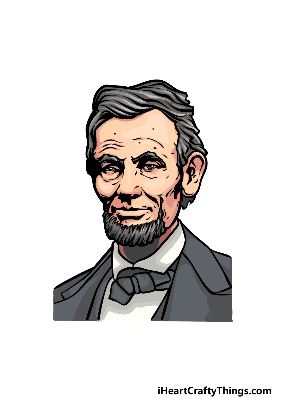 Abraham Lincoln Drawing - How To Draw Abraham Lincoln Step By Step