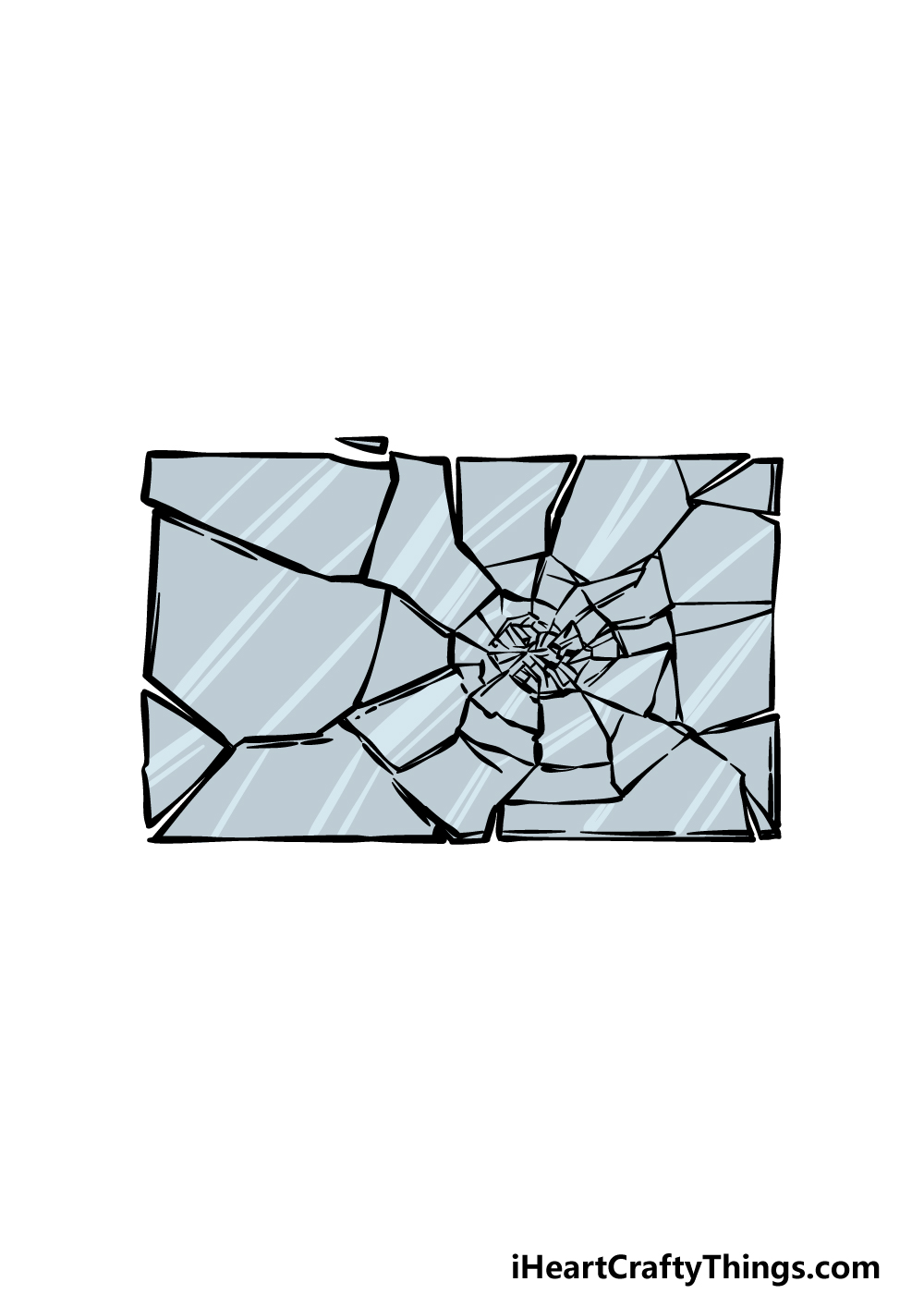 how to draw broken glass step 6