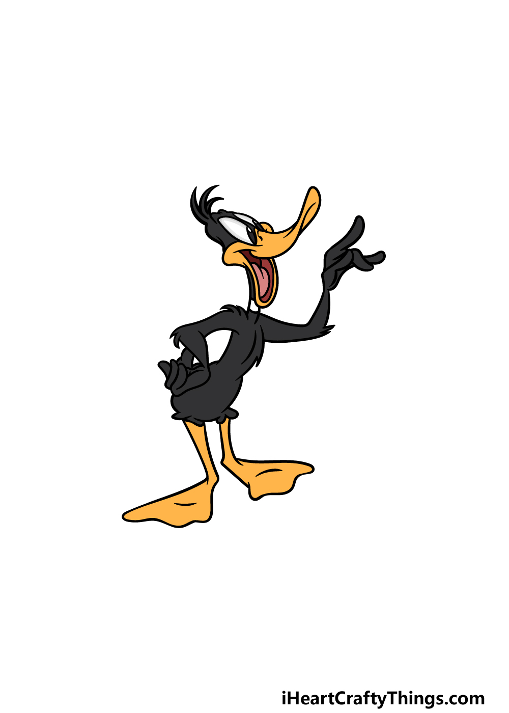 how to draw Daffy Duck step 6
