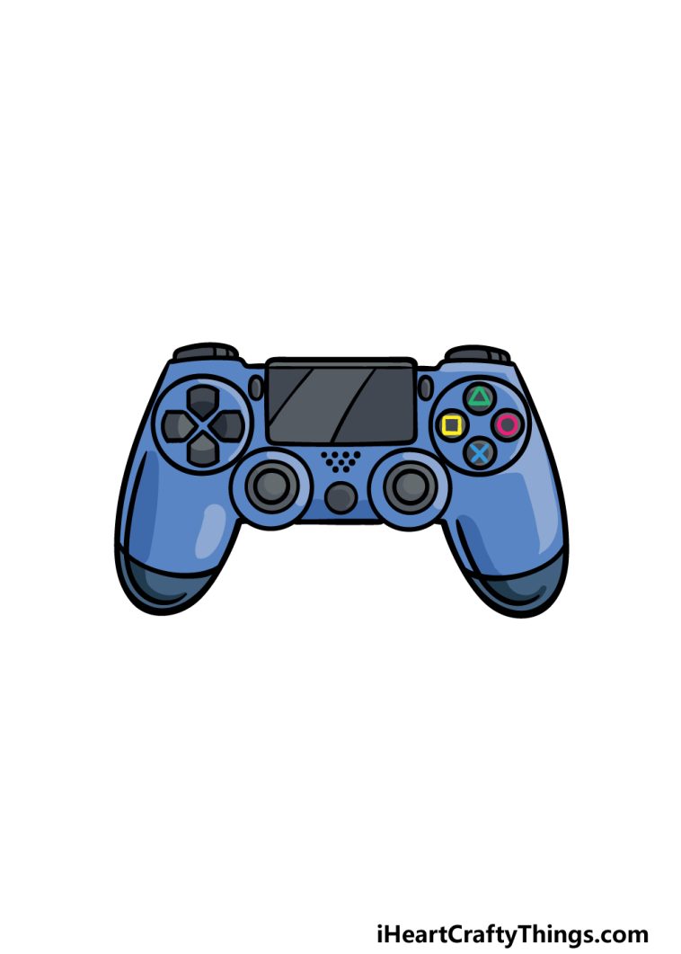 PS4 Controller Drawing - How To Draw A PS4 Controller Step By Step