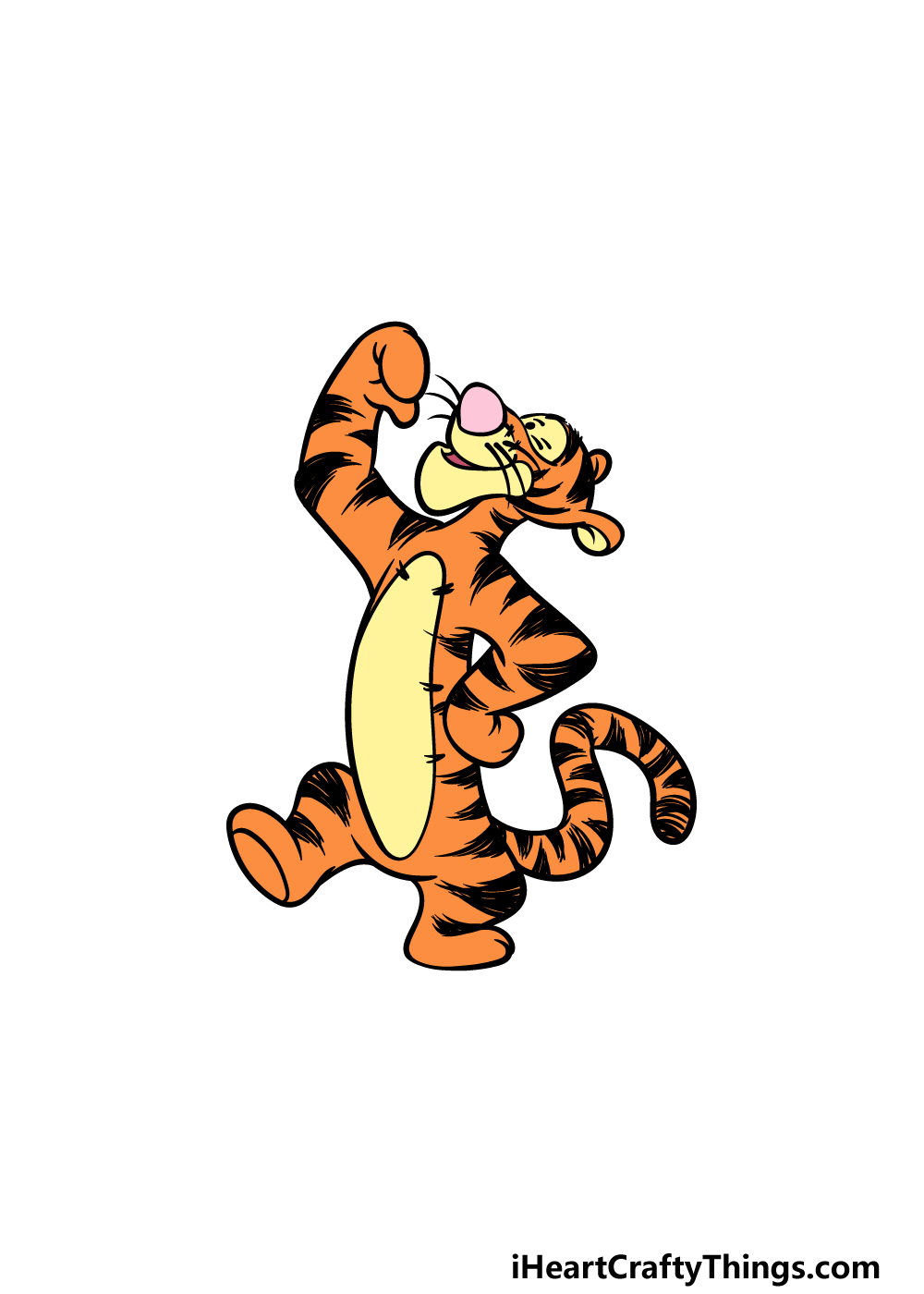 how to draw Tigger step 6
