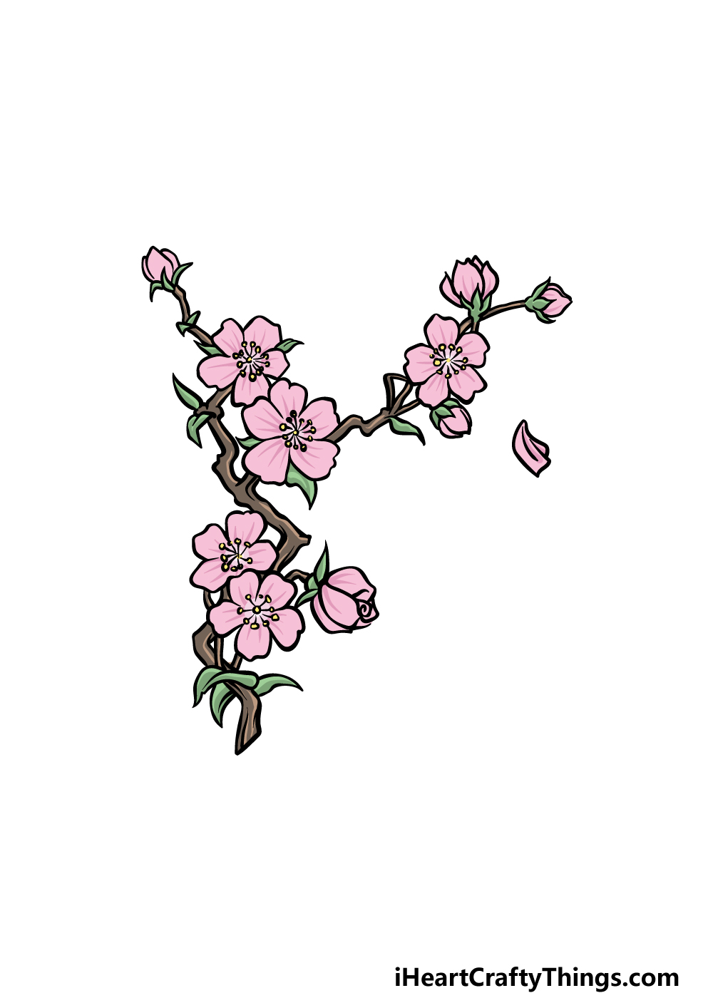 Premium Vector  Hand drawn of sakura flower