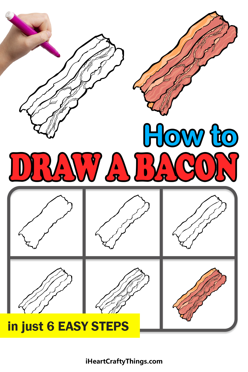 How To Draw Bacon A Step by method Step GuideKHOA