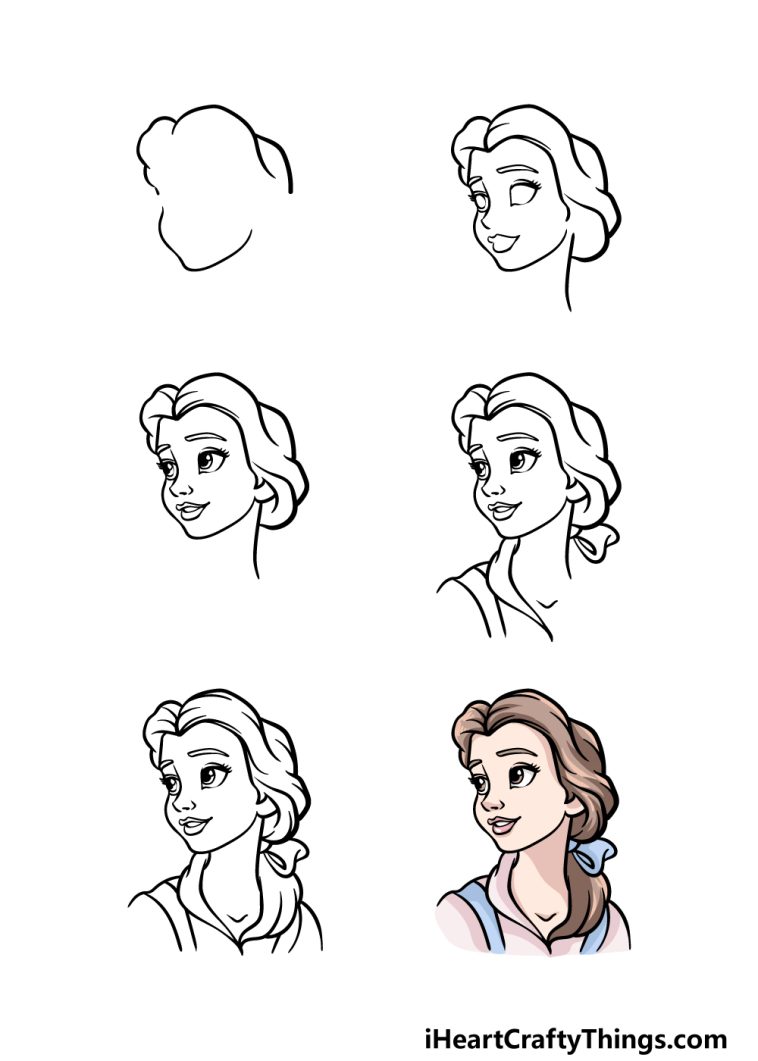 Belle Drawing - How To Draw Belle Step By Step