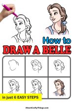 Belle Drawing - How To Draw Belle Step By Step