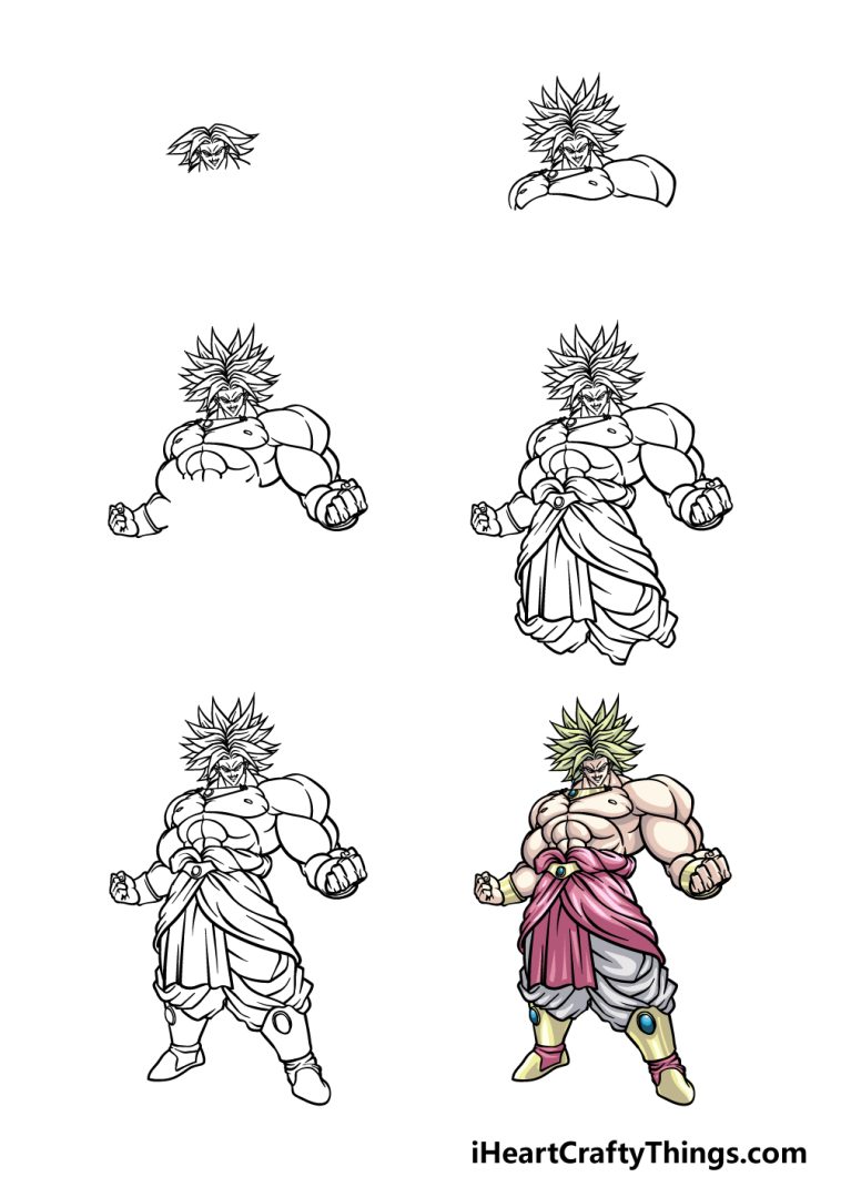 Broly Drawing How To Draw Broly Step By Step