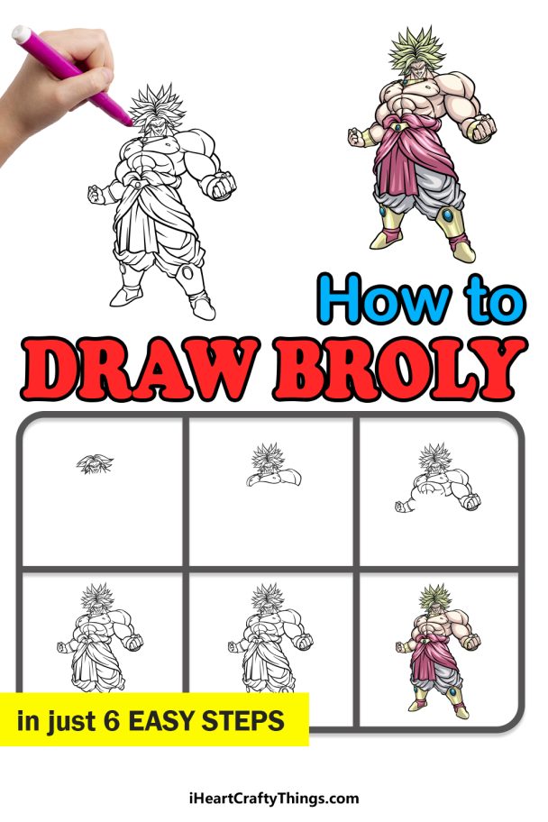 Broly Drawing - How To Draw Broly Step By Step