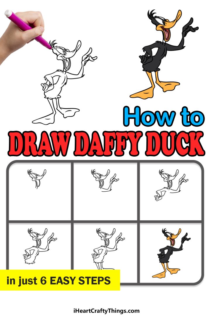 Daffy Duck Drawing How To Draw Daffy Duck Step By Step