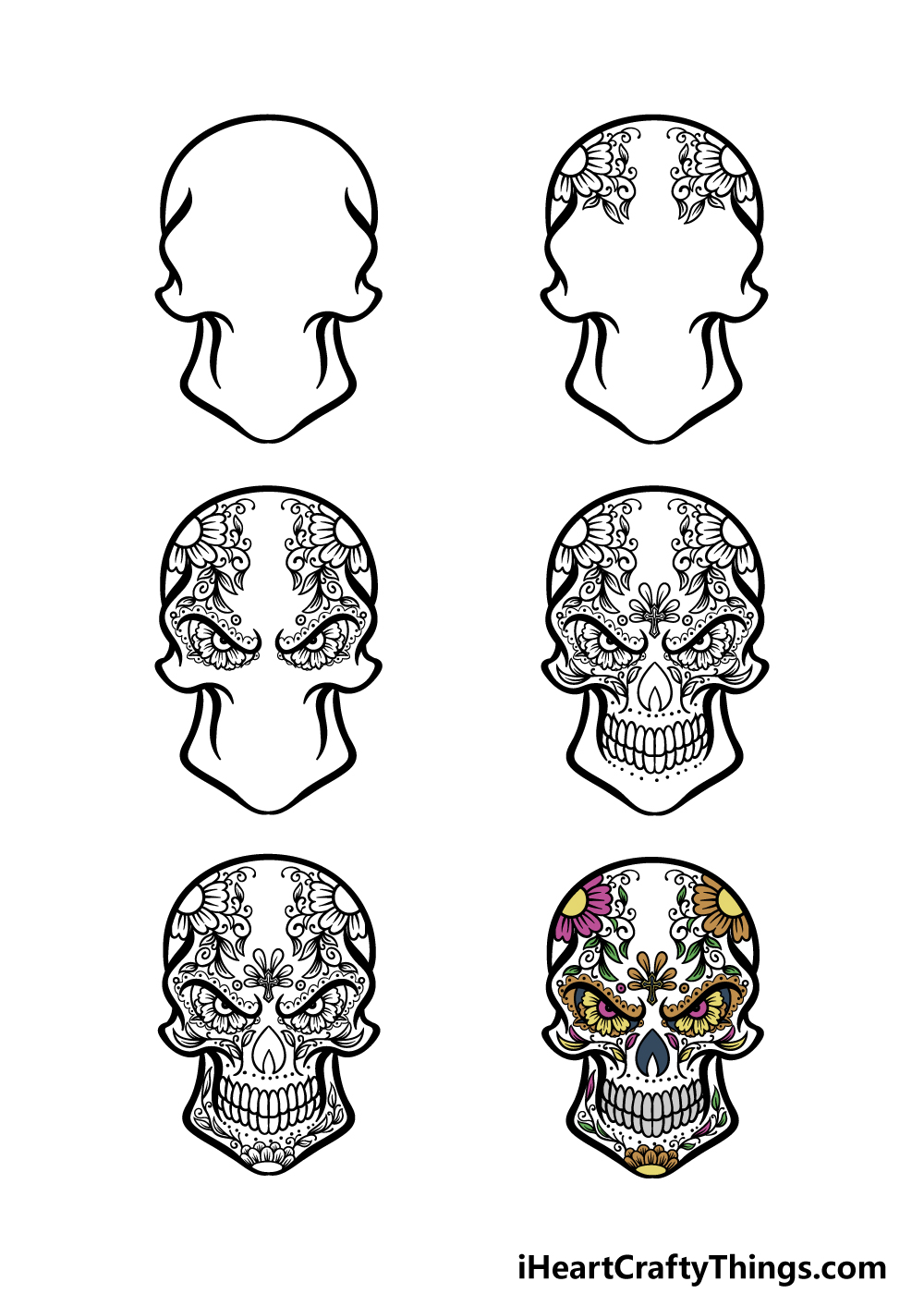 dia de los muertos skull designs