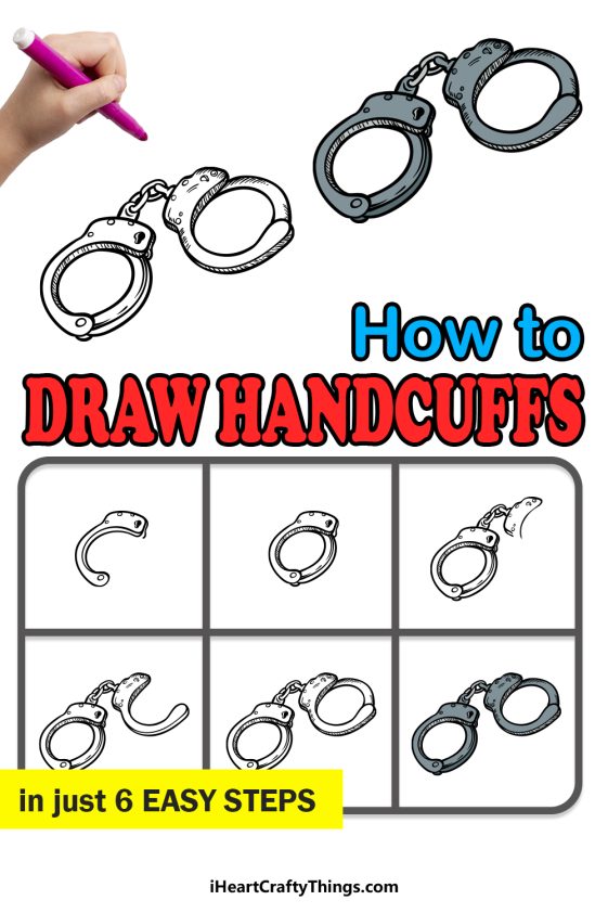 Handcuffs Drawing How To Draw Handcuffs Step By Step 6123