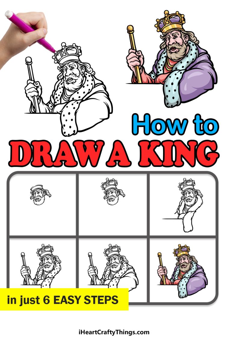 King Drawing - How To Draw A King Step By Step