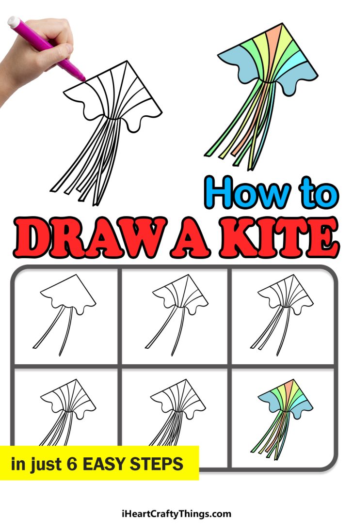 Kite Drawing - How To Draw A Kite Step By Step