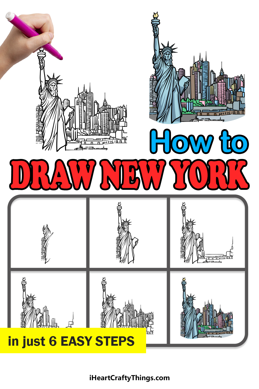 new york city easy sketch drawings