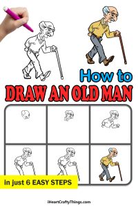 Old Man Drawing - How To Draw An Old Man Step By Step