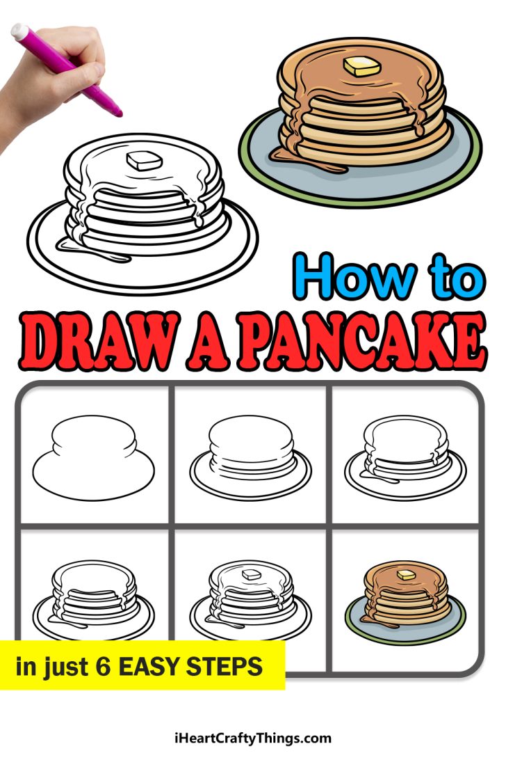 Pancake Drawing How To Draw A Pancake Step By Step