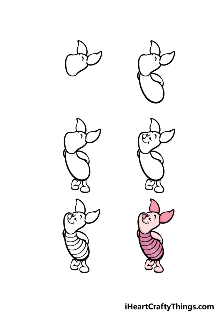 Piglet Drawing How To Draw Piglet Step By Step