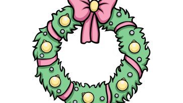 how to draw a Christmas Wreath image
