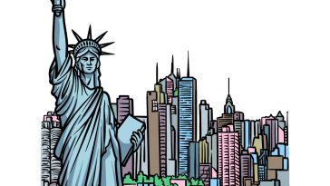 how to draw New York image