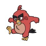 how to draw Angry Bird image