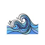 how to draw ocean waves image