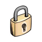 how to draw a Padlock image