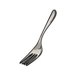 how to draw a fork image