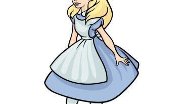 how to draw Alice in Wonderland image