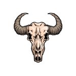 how to draw a bull skull image