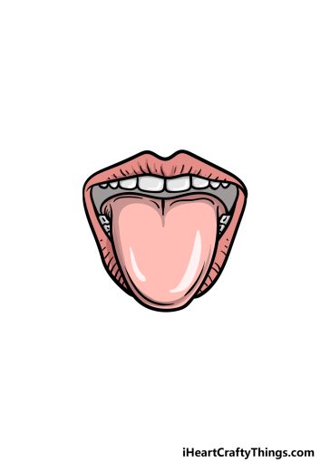 how to draw a tongue image