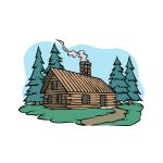 how to draw a cabin image