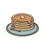 how to draw a pancake image