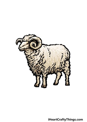 how to draw a ram image
