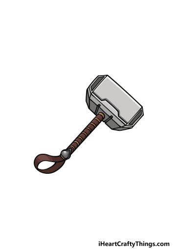 how to draw Thor’s hammer image