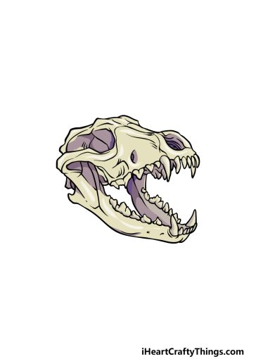 how to draw a Wolf Skull image