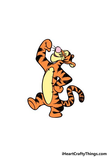 how to draw Tigger image