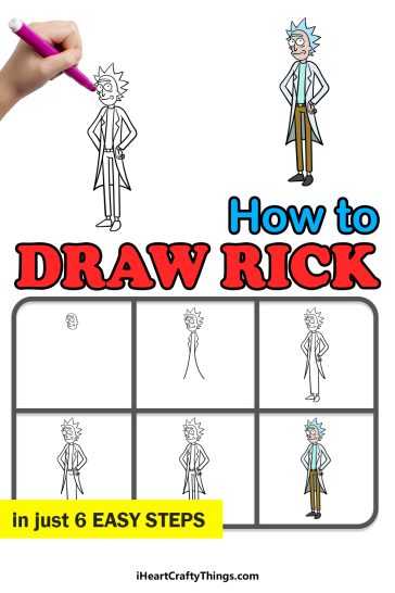Rick Drawing - How To Draw Rick Step By Step