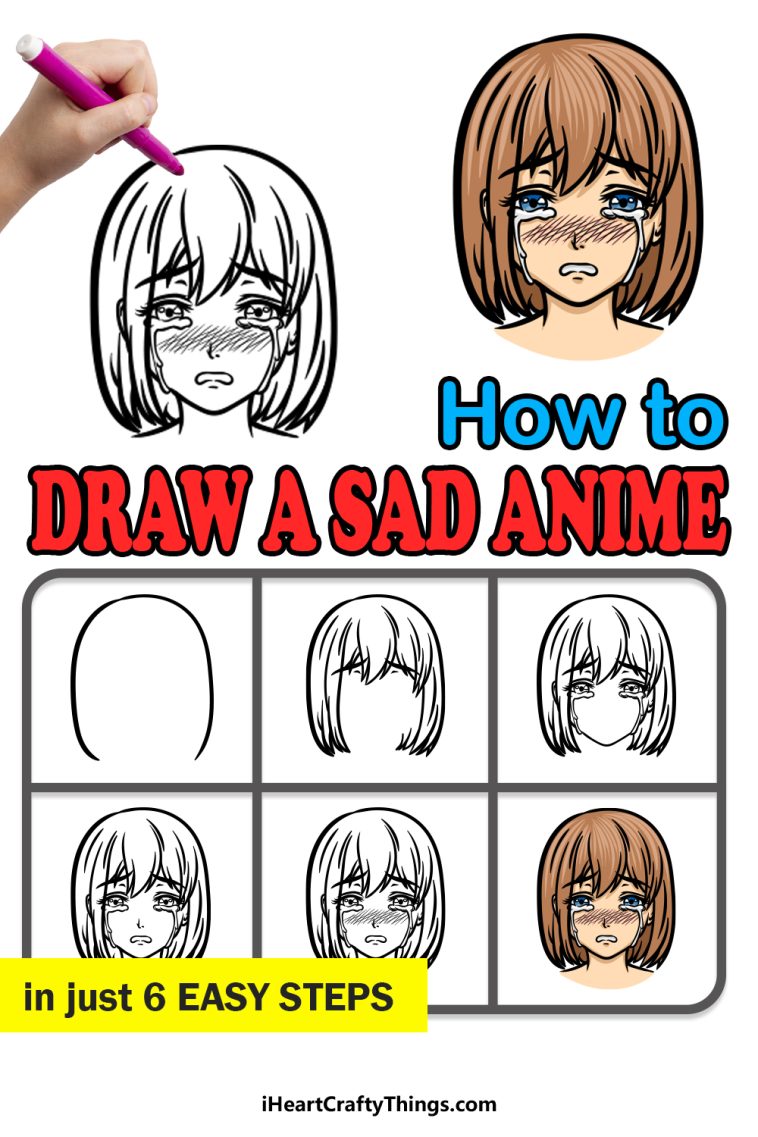 Sad Anime Drawing - How To Draw A Sad Anime Step By Step