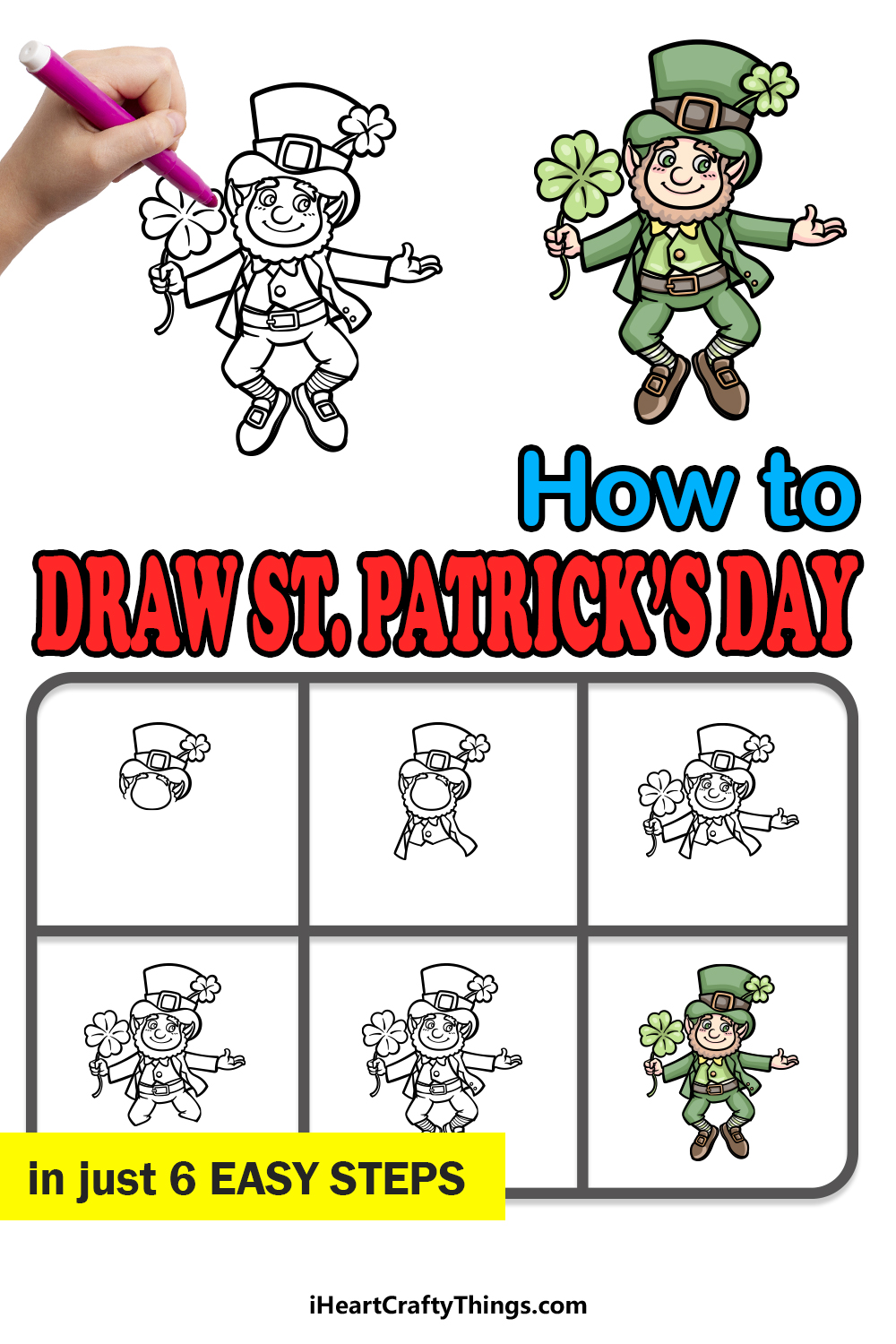 how to draw St. Patrick’s Day in 6 easy steps