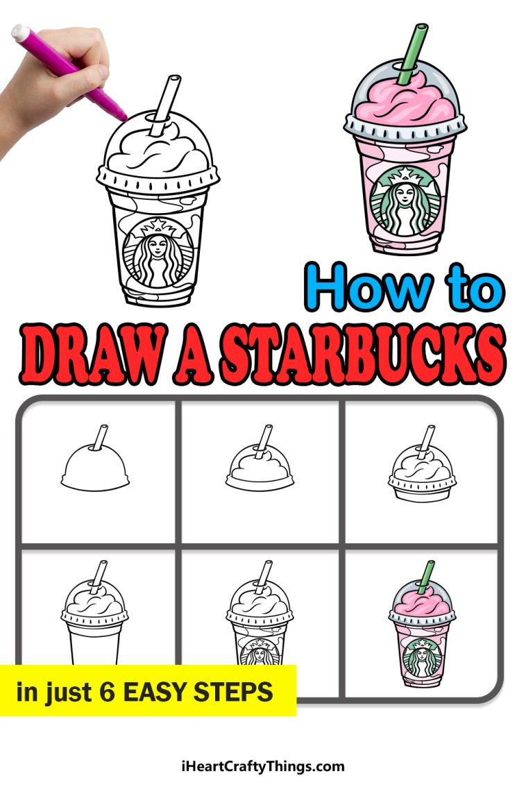 Starbucks Drawing How To Draw Starbucks Step By Step