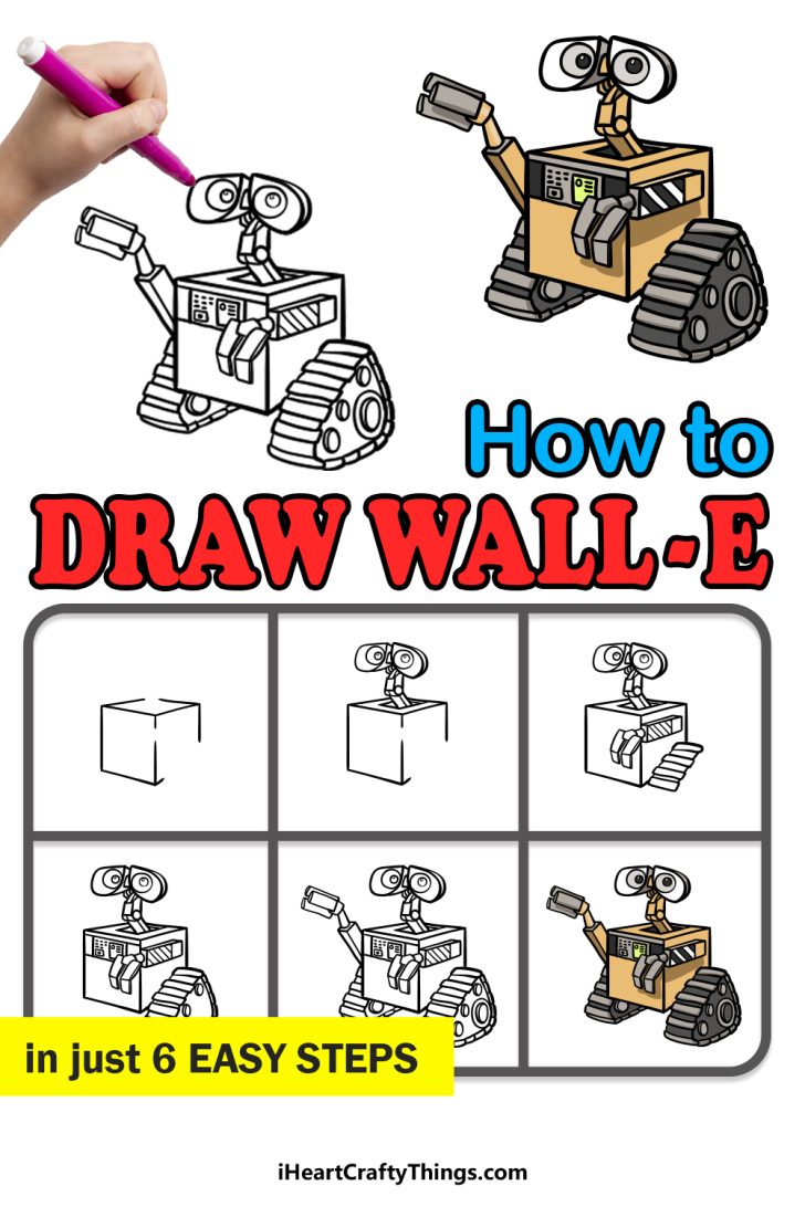 Wall-E Drawing - How To Draw Wall-E Step By Step