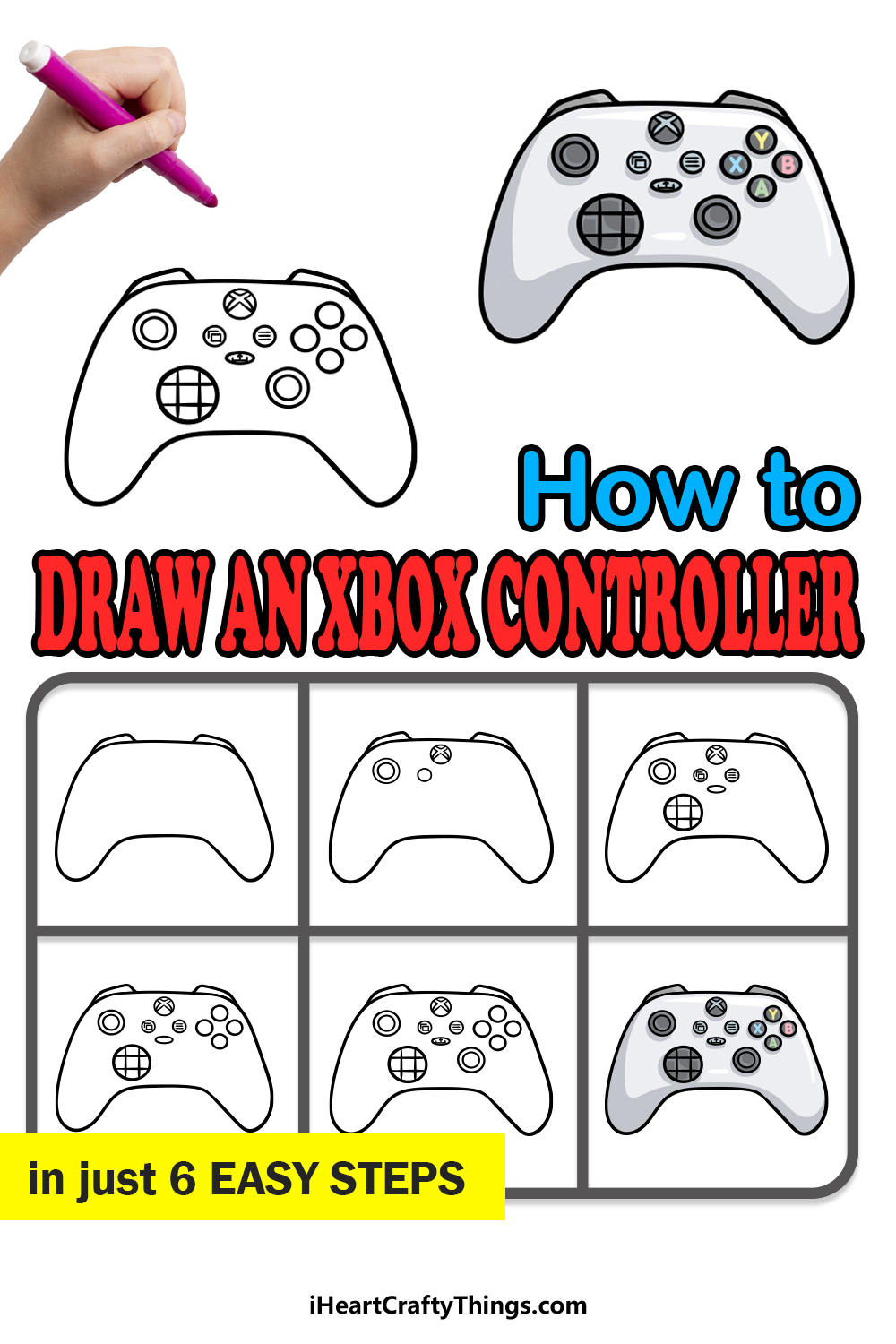 How To Draw An Xbox Controller A Step by method Step GuideKHOA