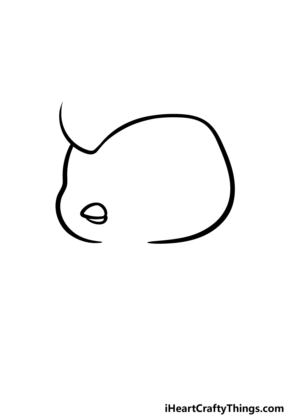 how to draw a Cute Chicken step 1