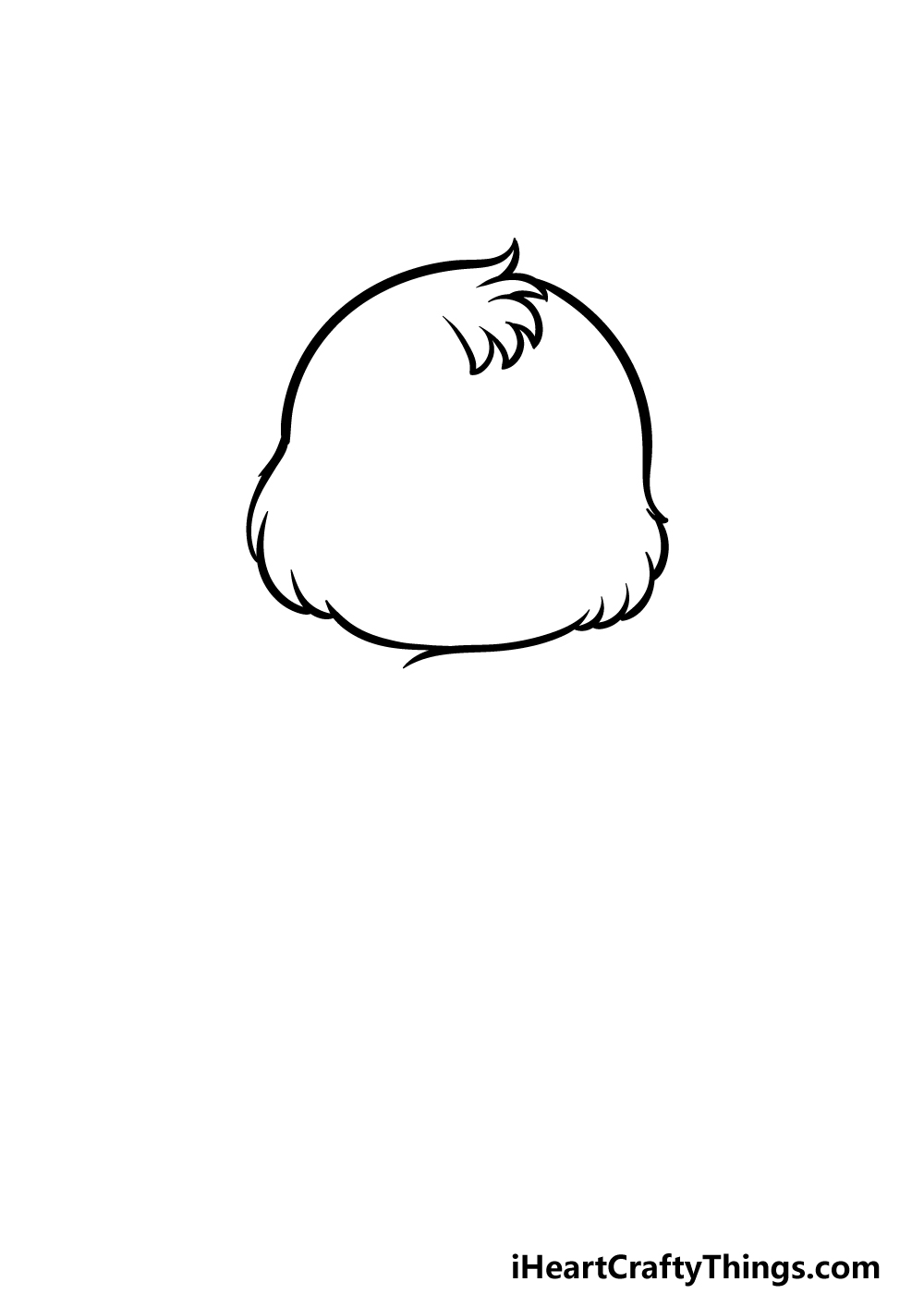 how to draw a Baby Chick step 1