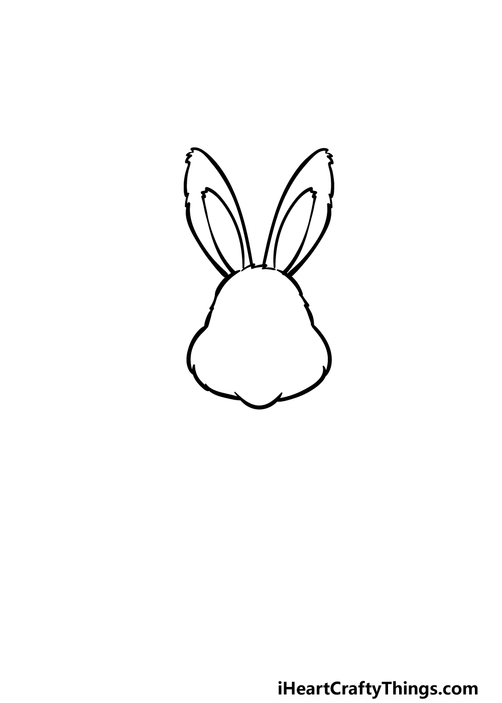 how to draw The Easter Bunny step 1