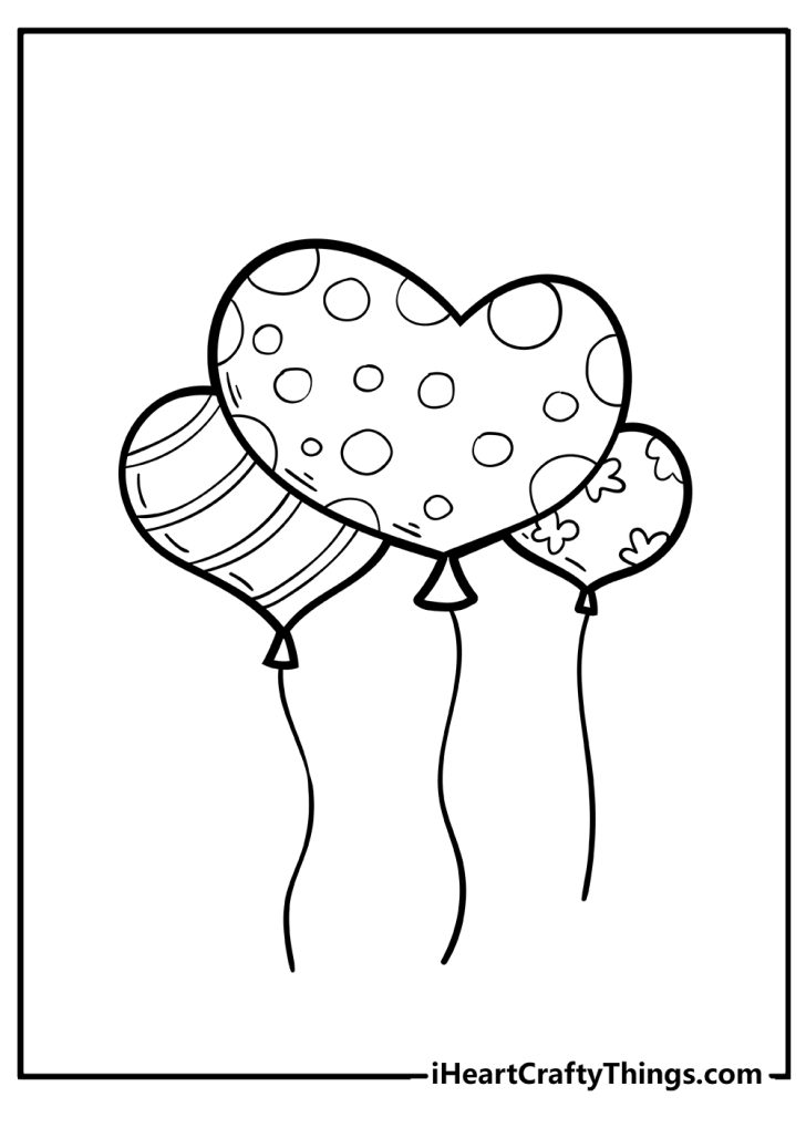 Balloons Coloring Pages (100% Free Printables)